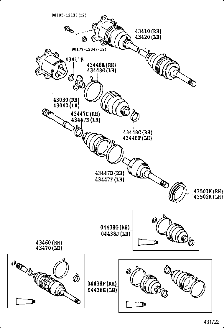  HIACE HIACE S B V |  FRONT DRIVE SHAFT