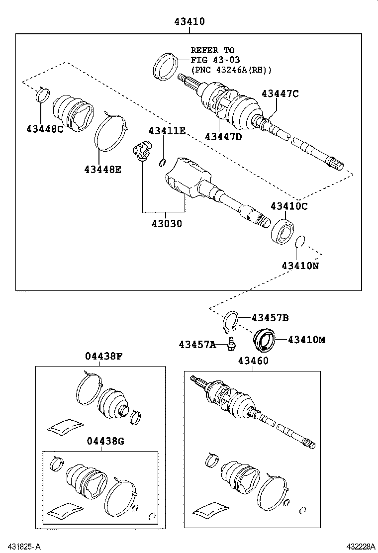  GS30 35 43 460 |  FRONT DRIVE SHAFT