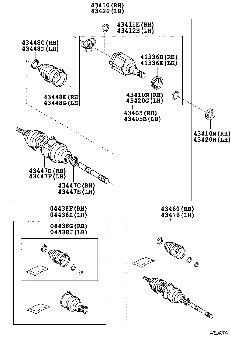  GX460 |  FRONT DRIVE SHAFT