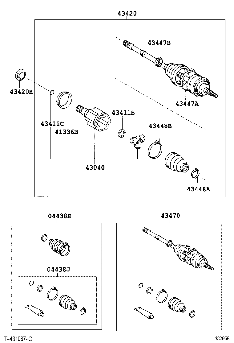  LAND CRUISER 120 |  FRONT DRIVE SHAFT