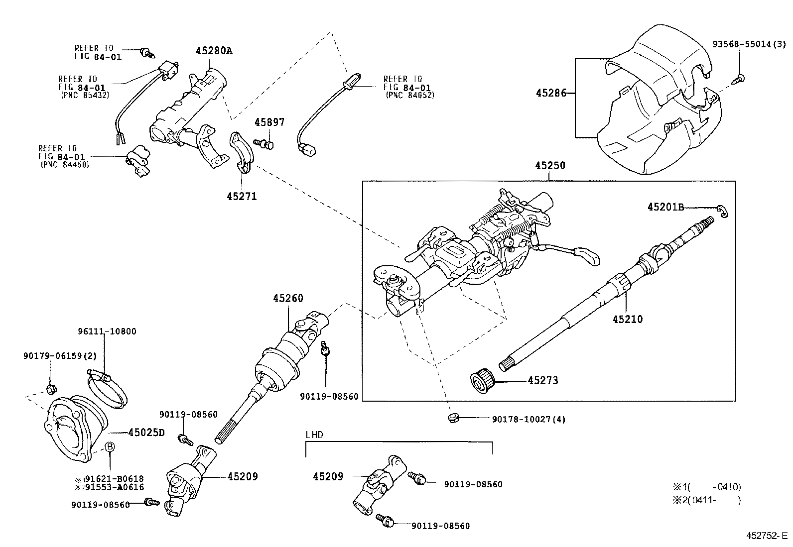  IS200 300 |  STEERING COLUMN SHAFT