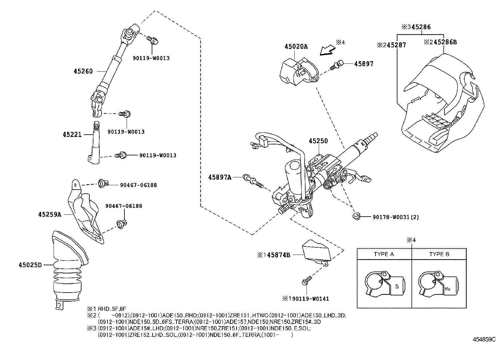  AURIS HYBRID UKP |  STEERING COLUMN SHAFT