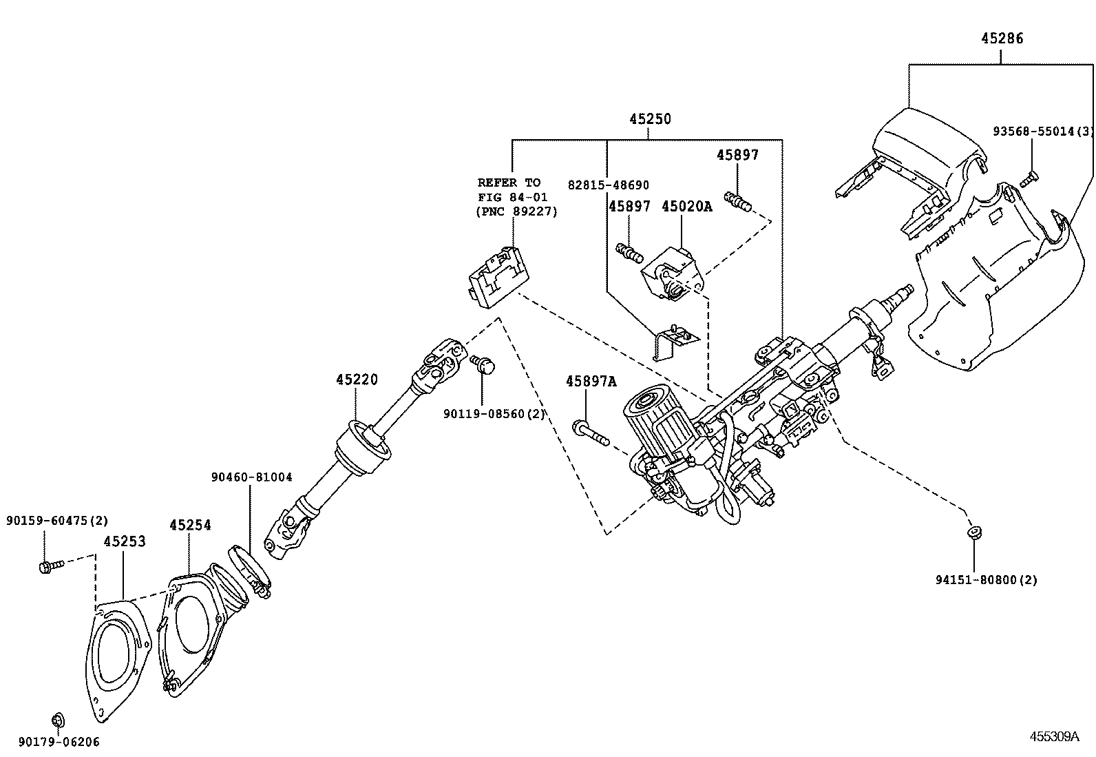  RX270 350 450H |  STEERING COLUMN SHAFT