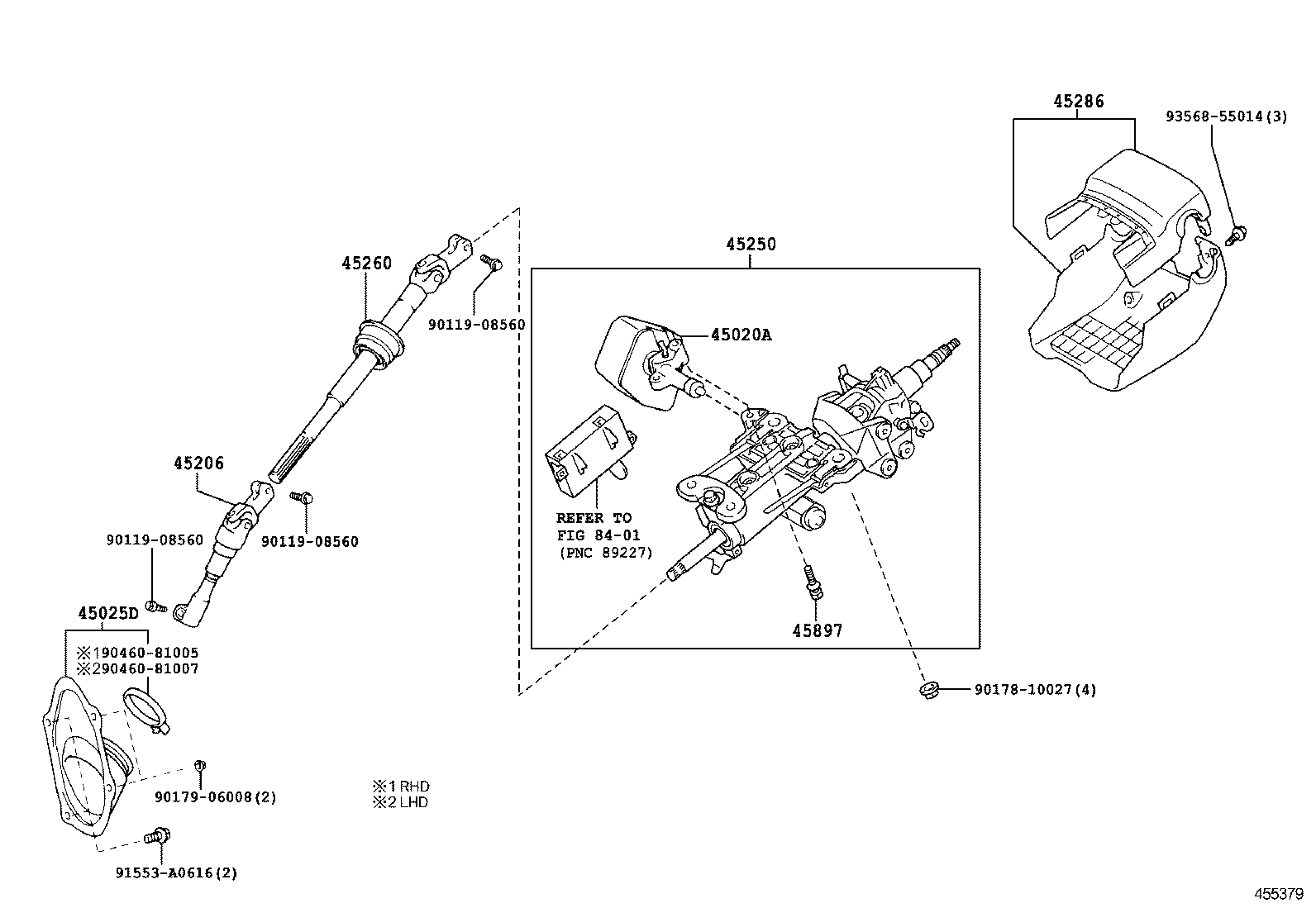  IS250C |  STEERING COLUMN SHAFT