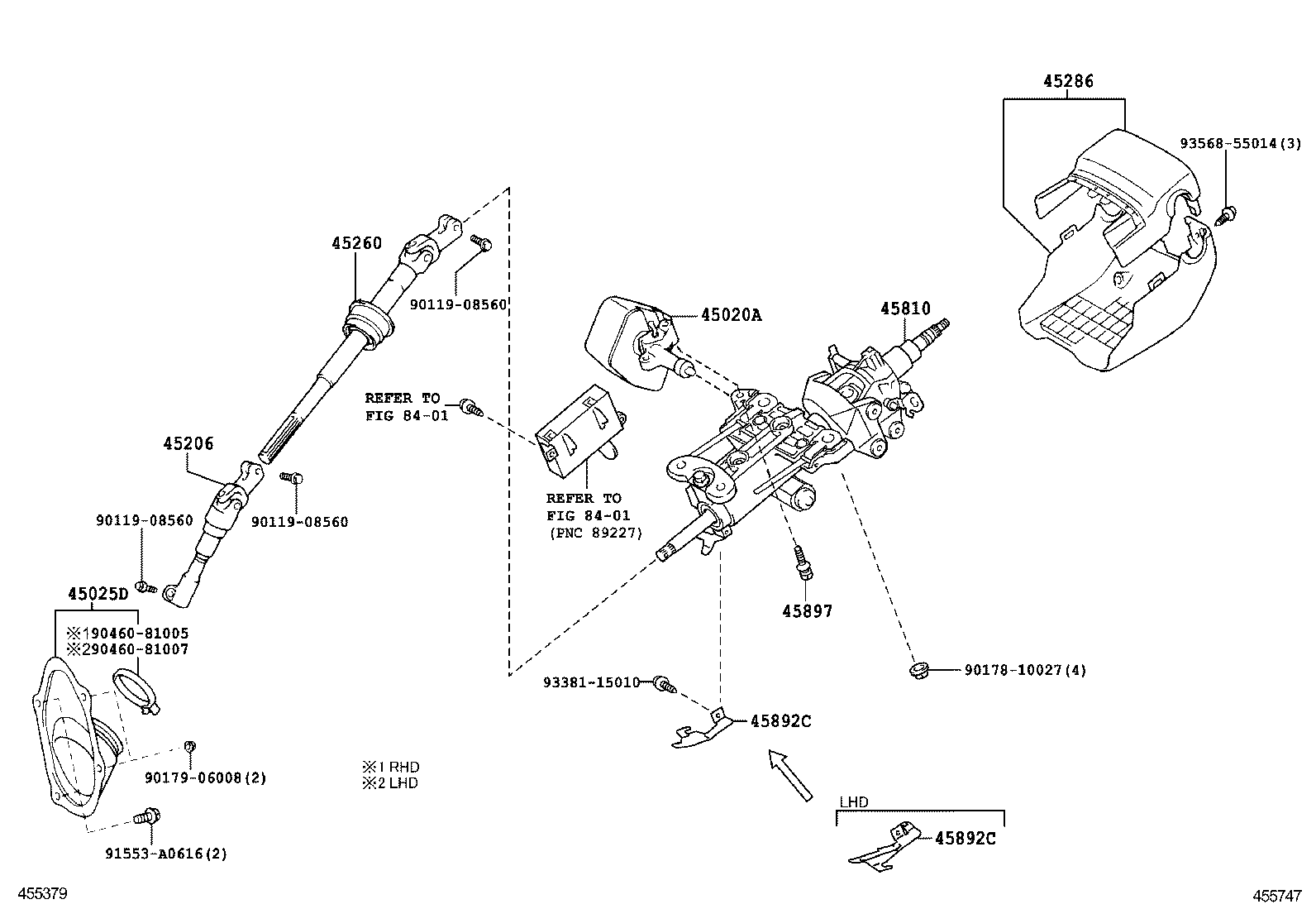  IS250C |  STEERING COLUMN SHAFT