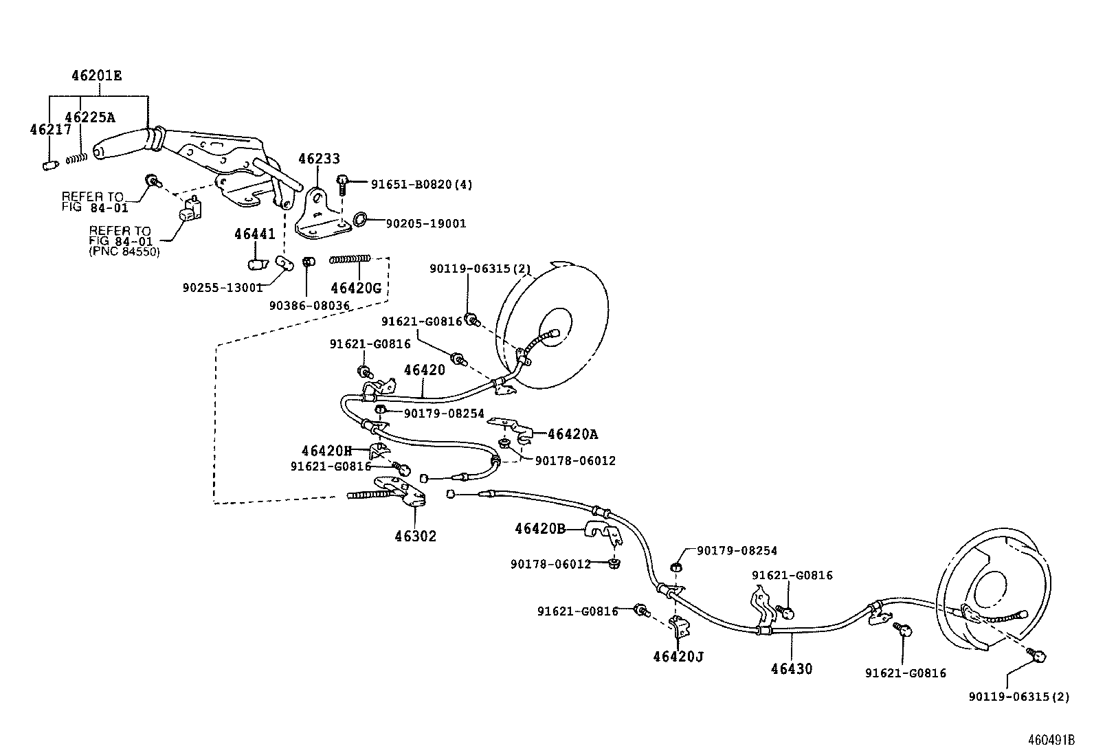  LAND CRUISER 120 |  PARKING BRAKE CABLE