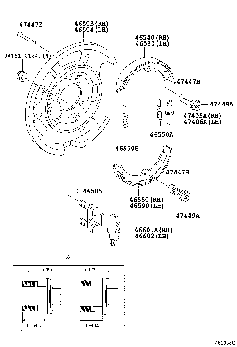  GS30 35 43 460 |  PARKING BRAKE CABLE