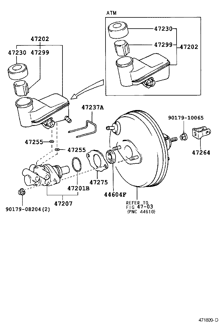  YARIS ECHO VERSO |  BRAKE MASTER CYLINDER