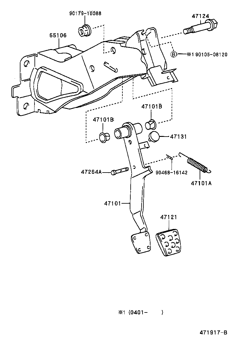  MR2 |  BRAKE PEDAL BRACKET