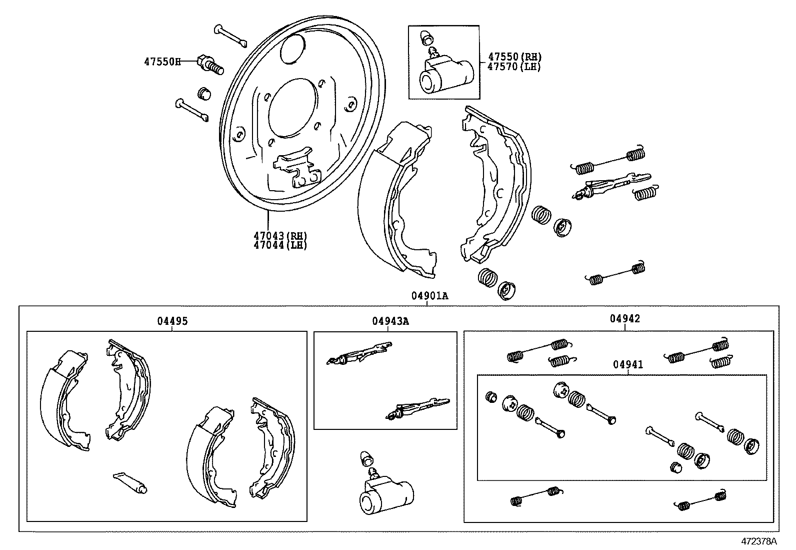  YARIS |  REAR DRUM BRAKE WHEEL CYLINDER BACKING PLATE