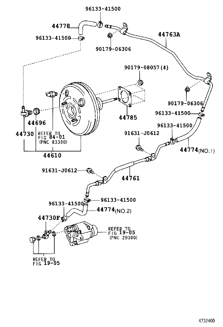  LAND CRUISER 120 |  BRAKE BOOSTER VACUUM TUBE