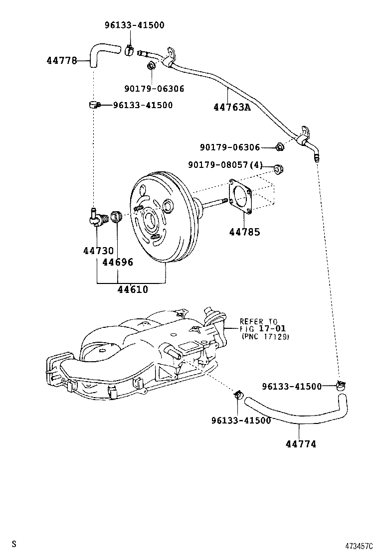  LAND CRUISER 120 |  BRAKE BOOSTER VACUUM TUBE