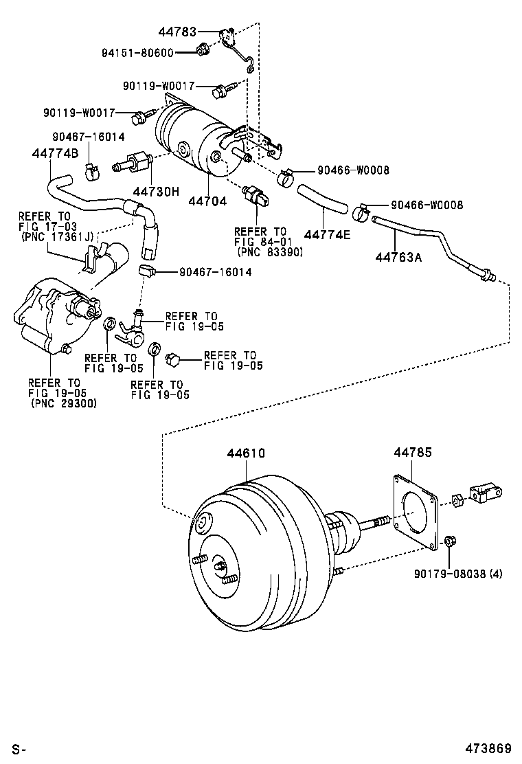  COROLLA VERSO |  BRAKE BOOSTER VACUUM TUBE