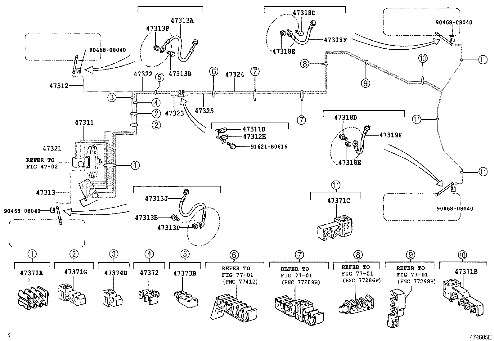  IS250 350 2 D |  BRAKE TUBE CLAMP