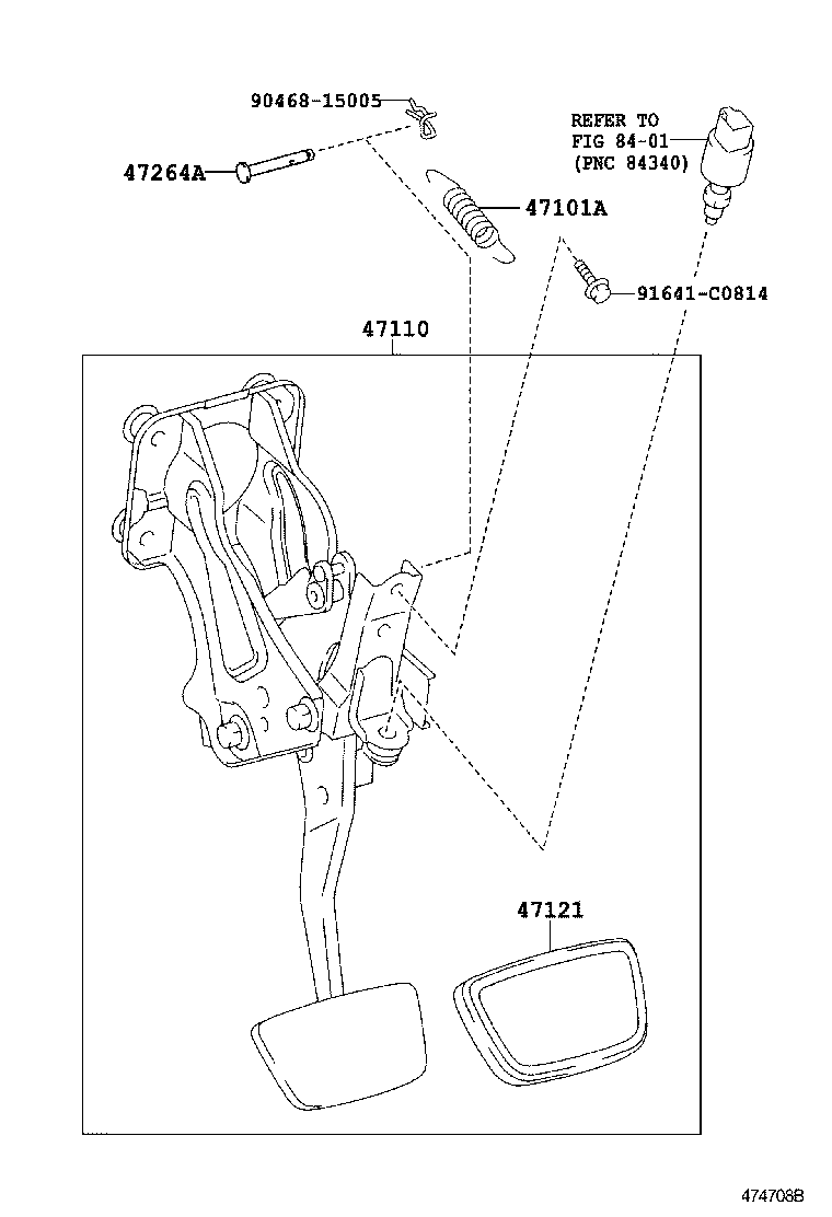  IS250 350 2 D |  BRAKE PEDAL BRACKET