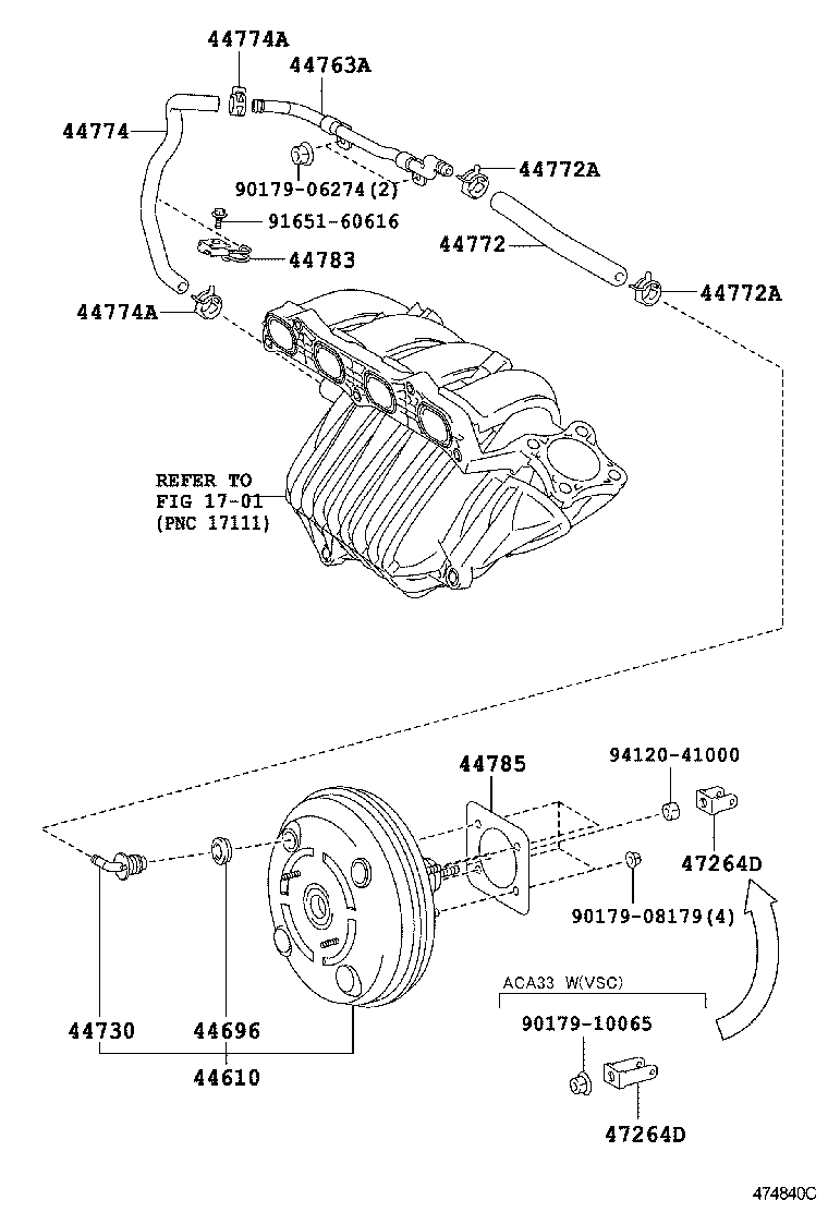  RAV4 |  BRAKE BOOSTER VACUUM TUBE