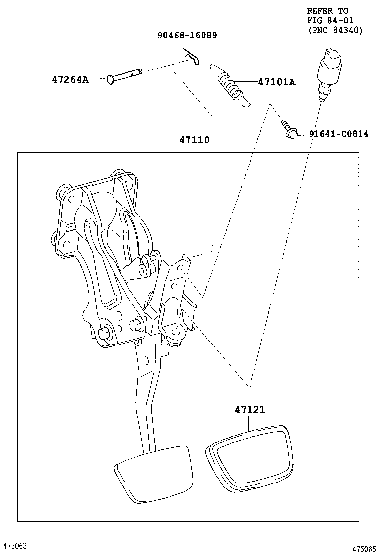  GS450H |  BRAKE PEDAL BRACKET