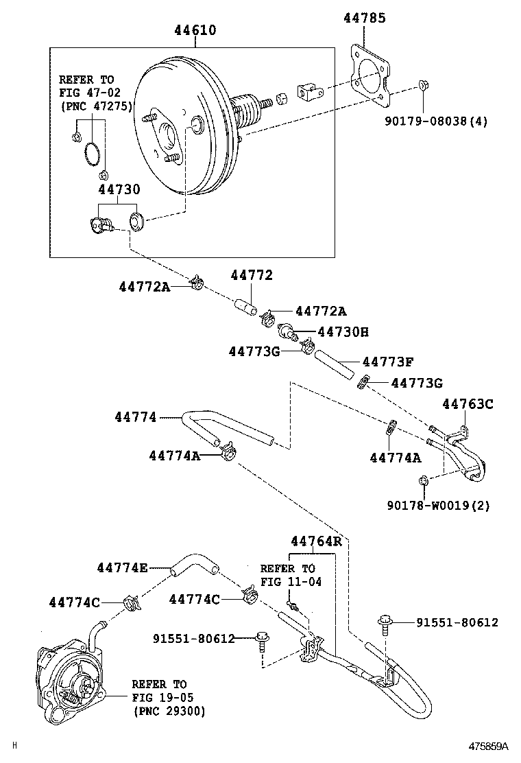  AURIS HYBRID UKP |  BRAKE BOOSTER VACUUM TUBE
