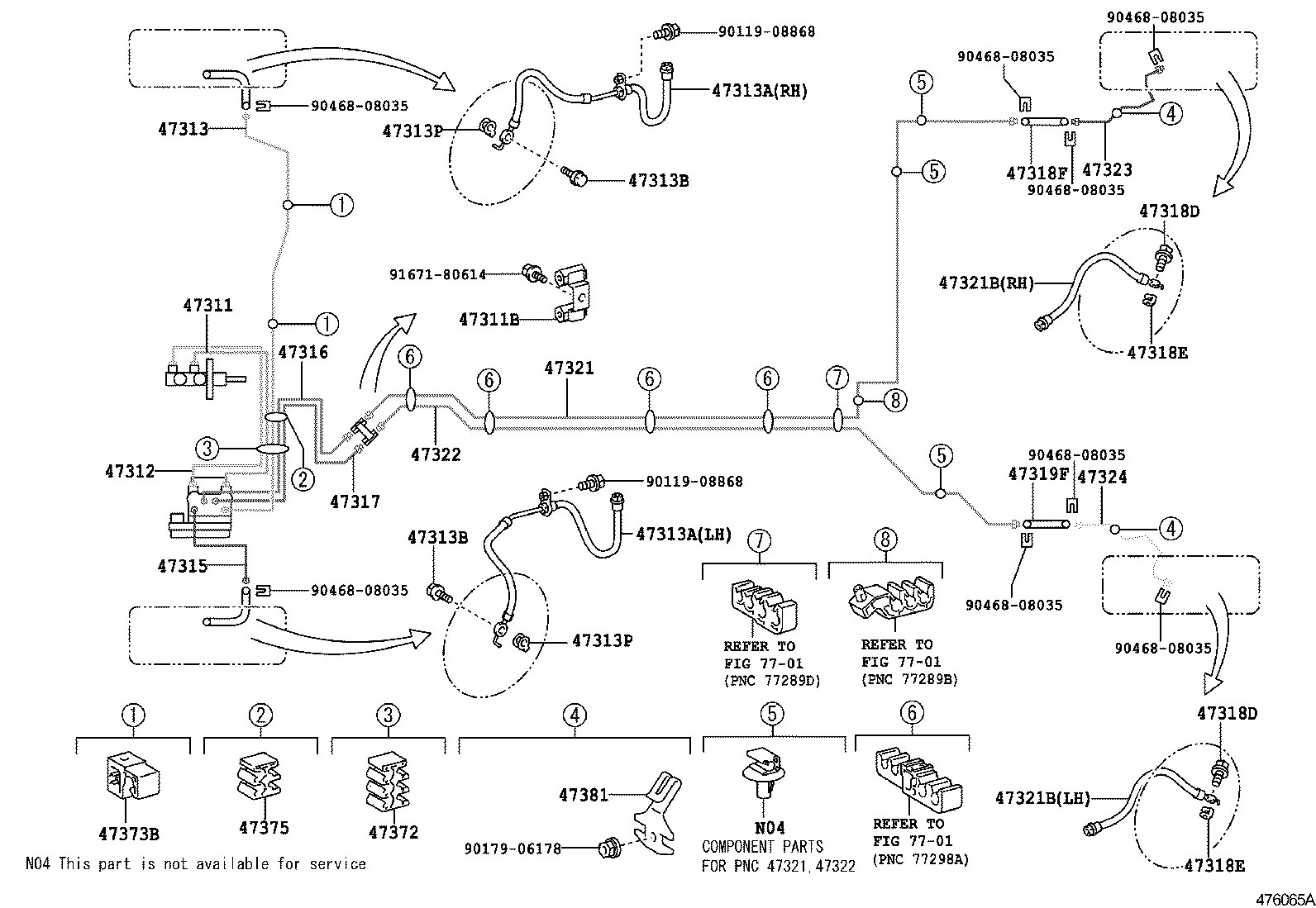  YARIS |  BRAKE TUBE CLAMP