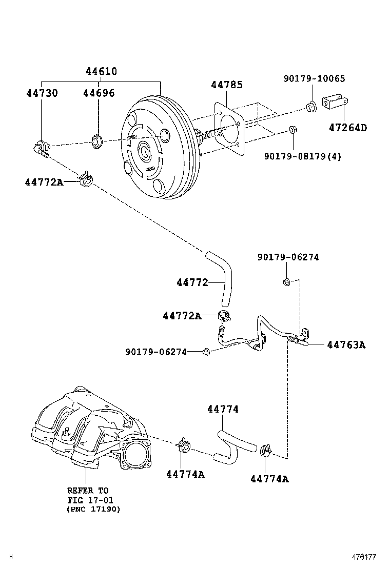  RAV4 |  BRAKE BOOSTER VACUUM TUBE