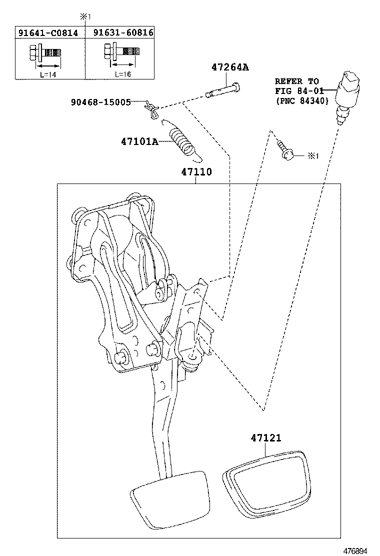  IS250C |  BRAKE PEDAL BRACKET