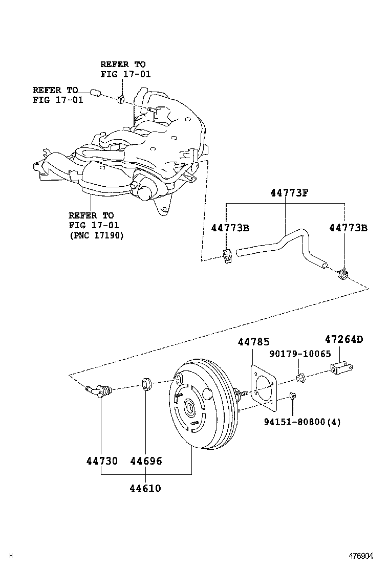  IS250C |  BRAKE BOOSTER VACUUM TUBE