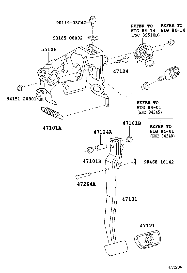  AURIS HYBRID UKP |  BRAKE PEDAL BRACKET