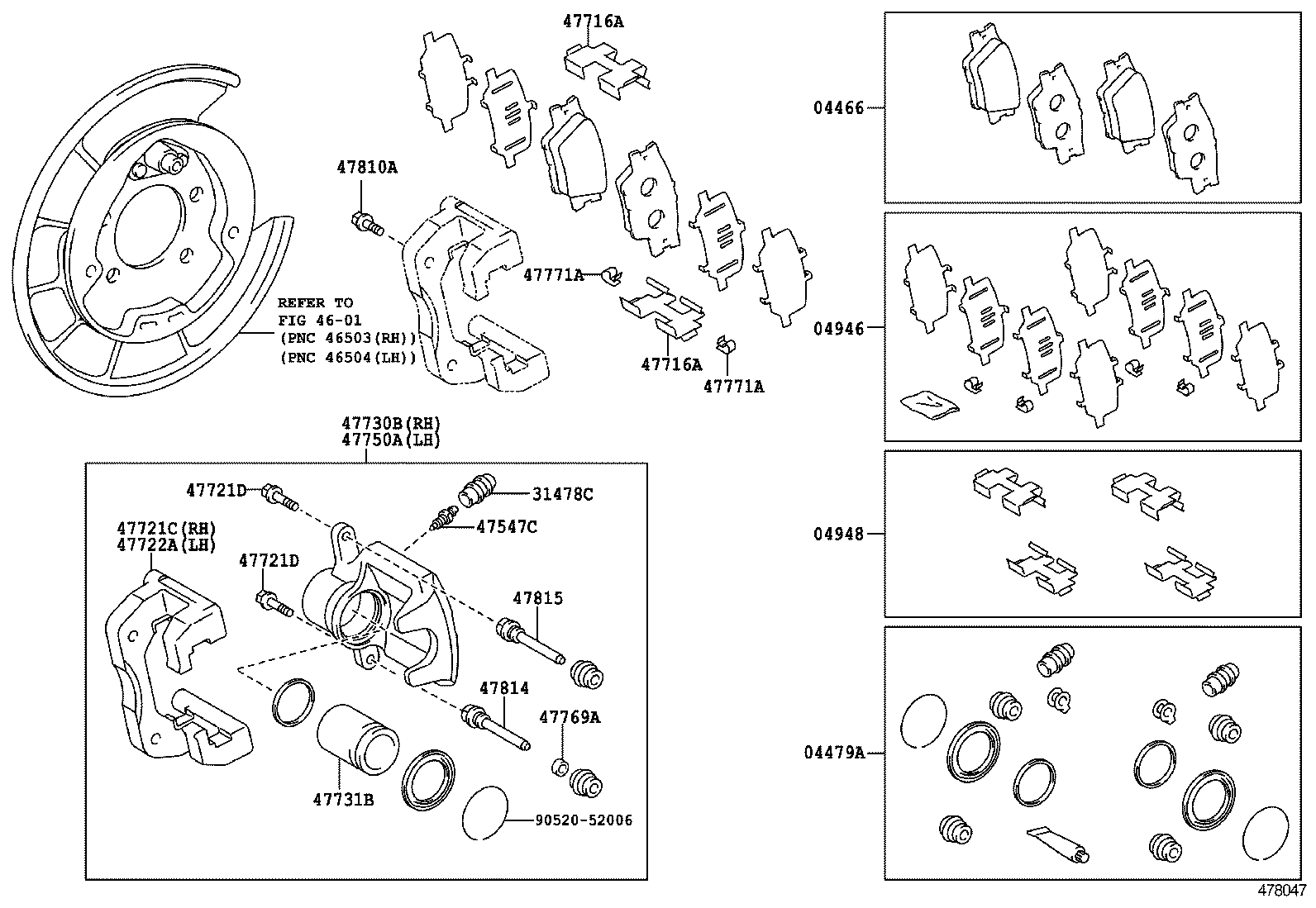  RAV4 |  REAR DISC BRAKE CALIPER DUST COVER