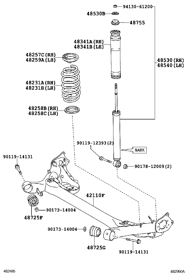  PRIUS |  REAR SPRING SHOCK ABSORBER