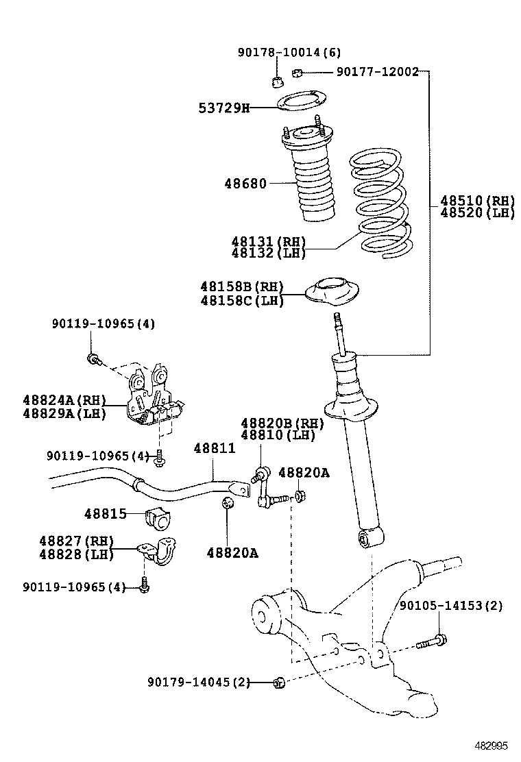  IS250C |  FRONT SPRING SHOCK ABSORBER