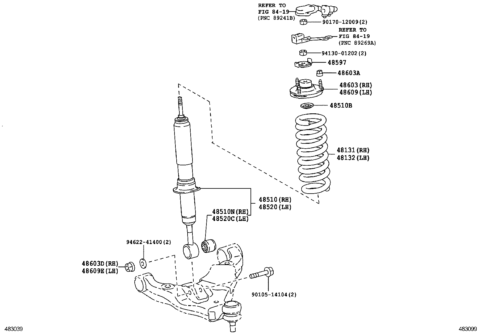  GX460 |  FRONT SPRING SHOCK ABSORBER