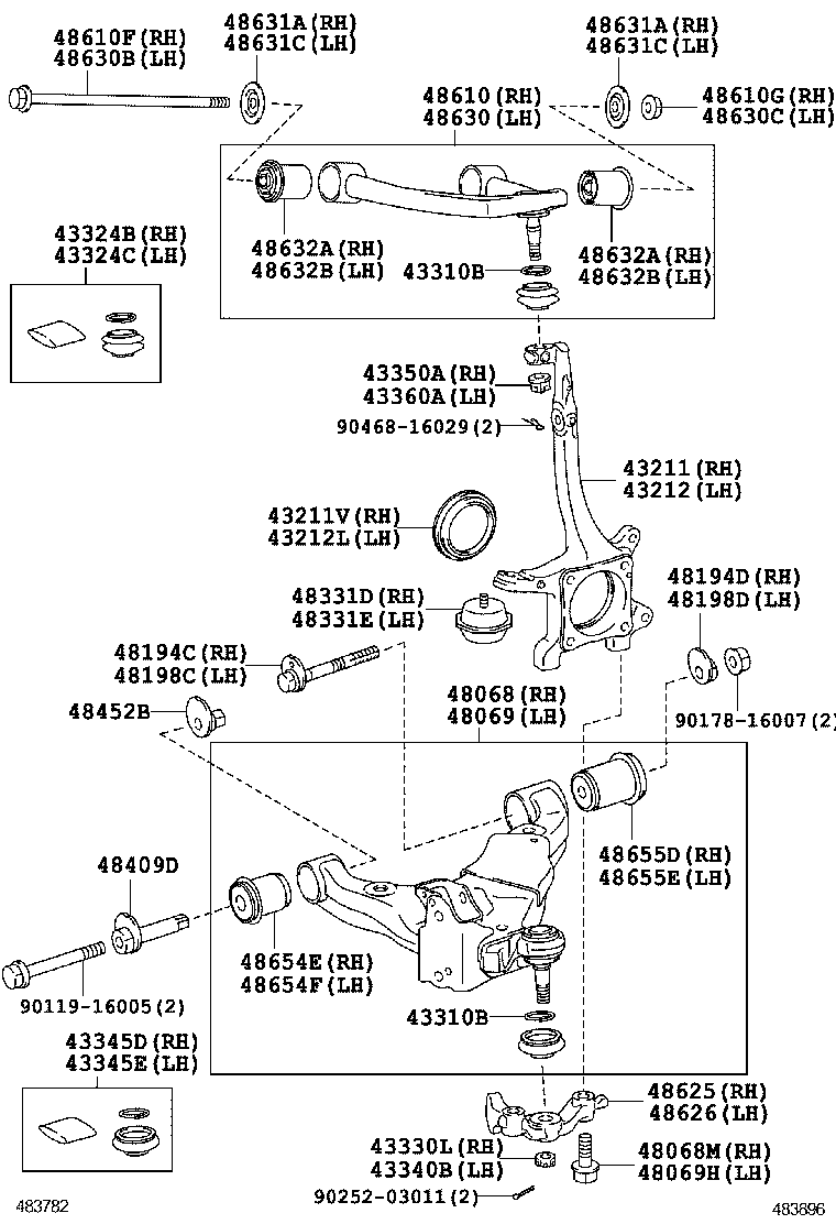  LAND CRUISER 150 |  FRONT AXLE ARM STEERING KNUCKLE