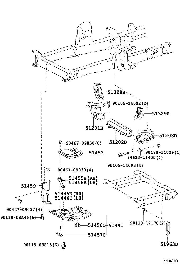  COASTER |  SUSPENSION CROSSMEMBER UNDER COVER