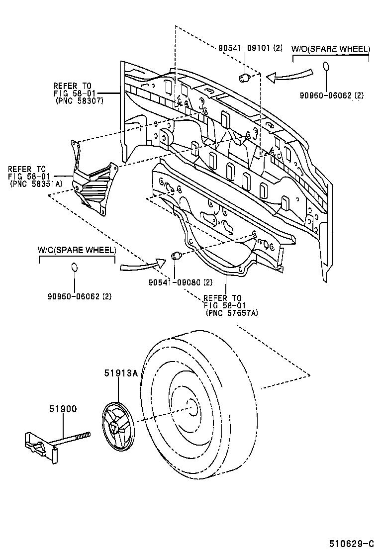  SC430 |  SPARE WHEEL CARRIER