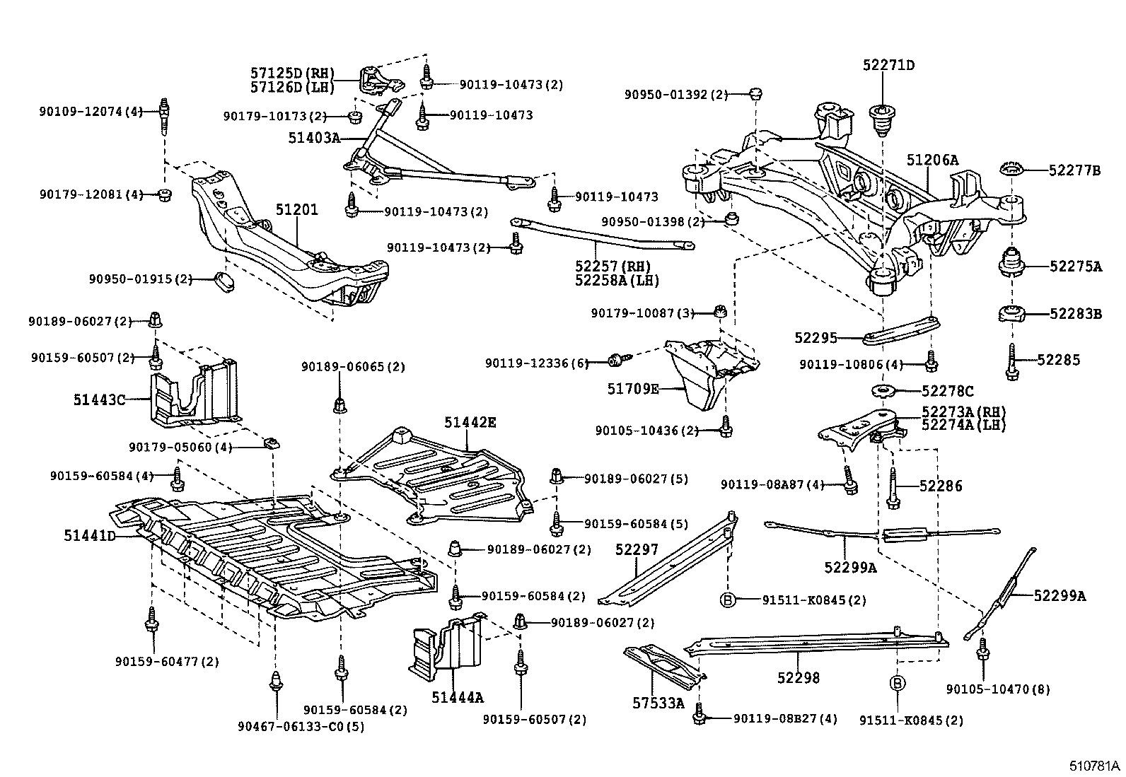  SC430 |  SUSPENSION CROSSMEMBER UNDER COVER