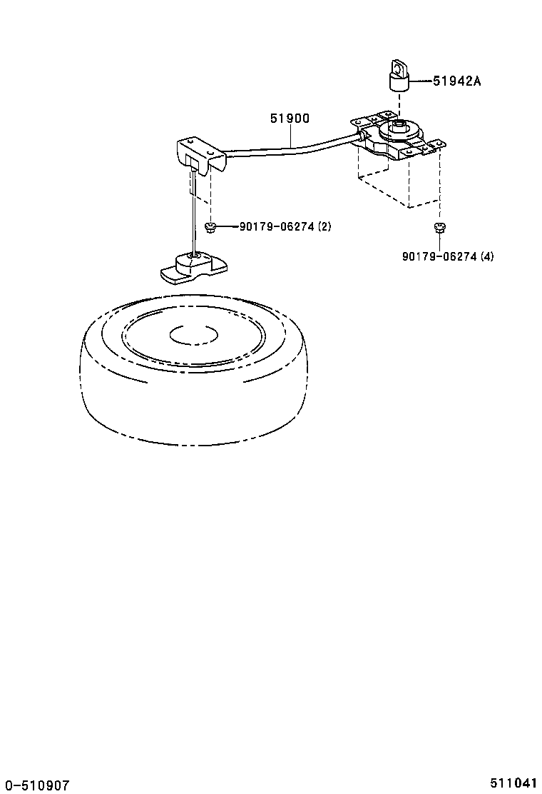  COROLLA VERSO |  SPARE WHEEL CARRIER