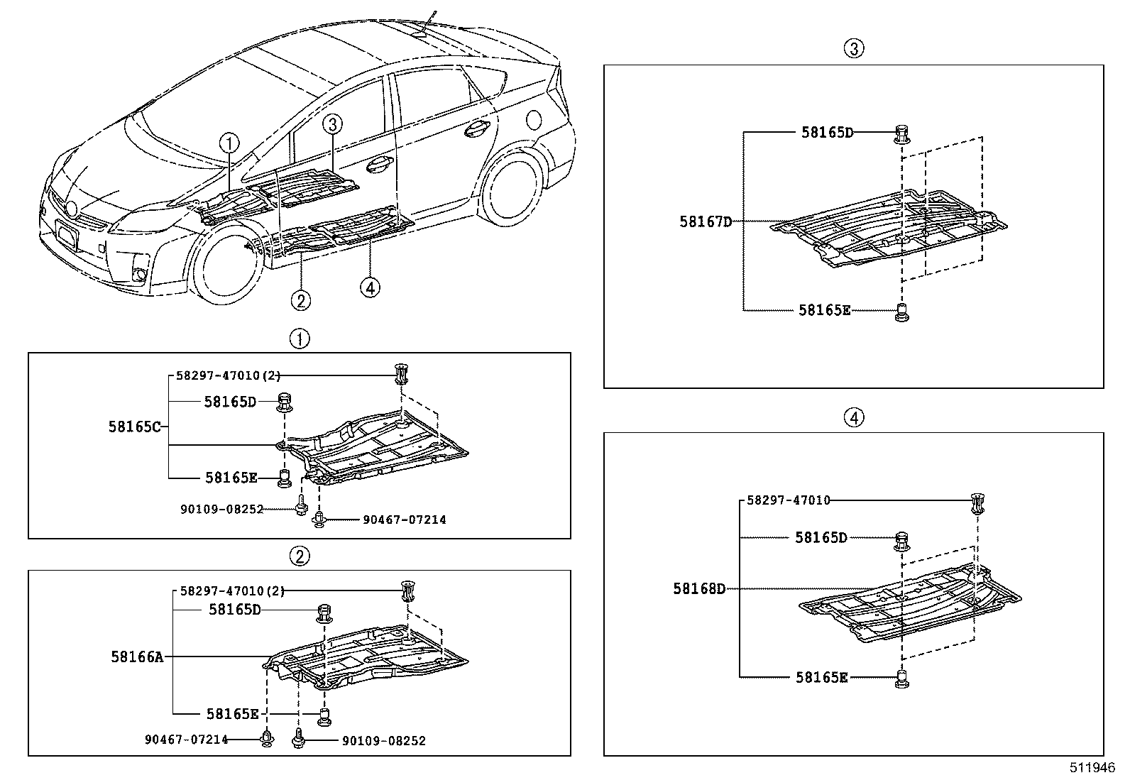  PRIUS |  SUSPENSION CROSSMEMBER UNDER COVER