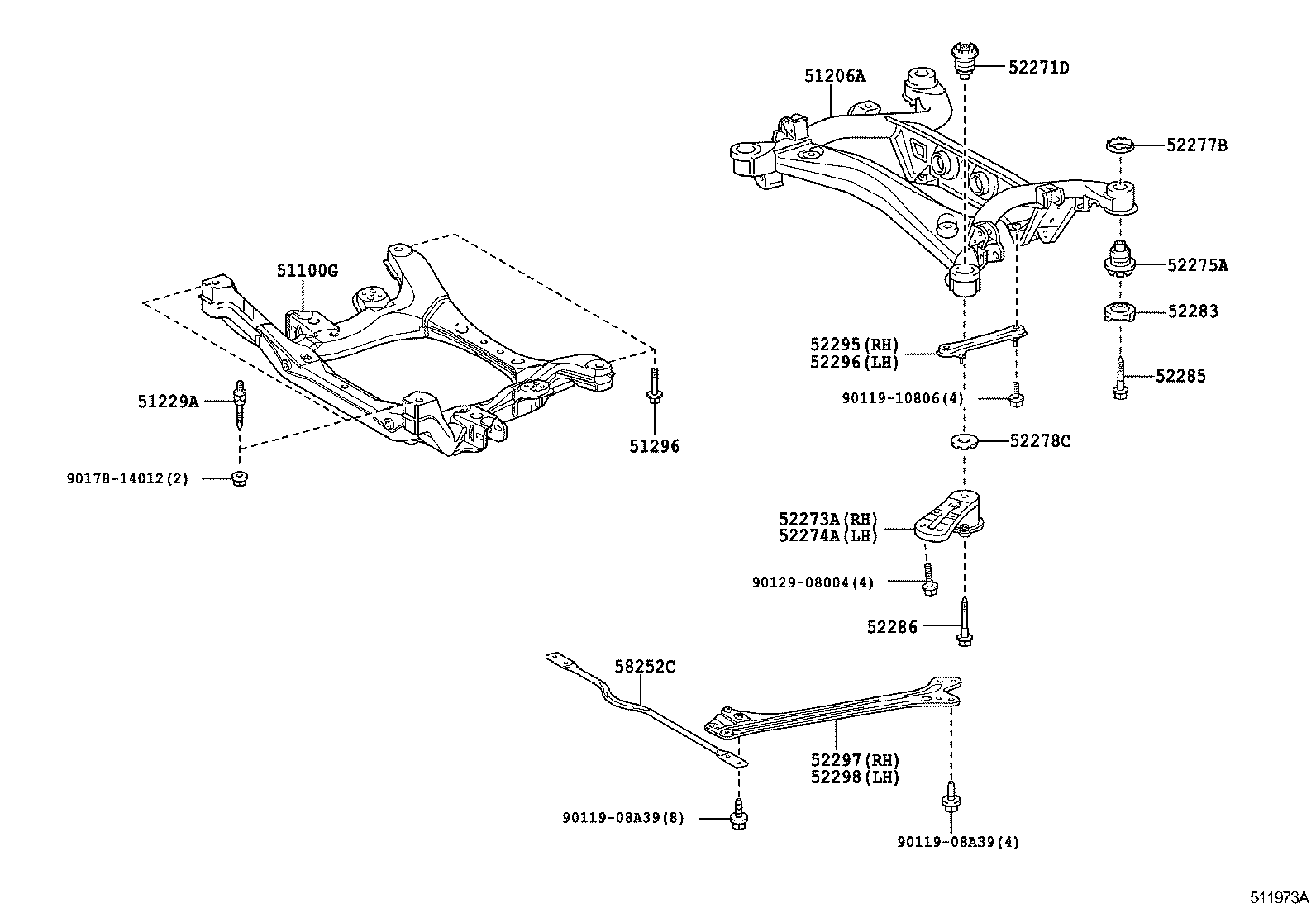  GS30 35 43 460 |  SUSPENSION CROSSMEMBER UNDER COVER