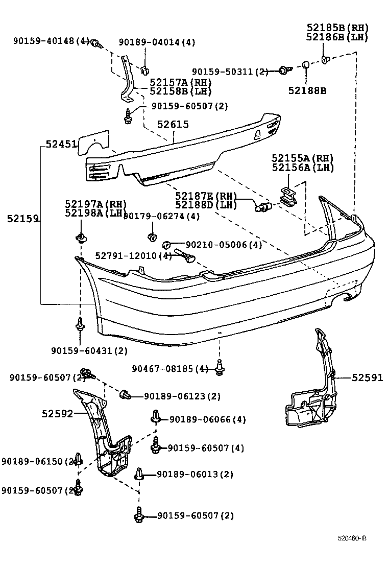  IS200 300 |  REAR BUMPER BUMPER STAY