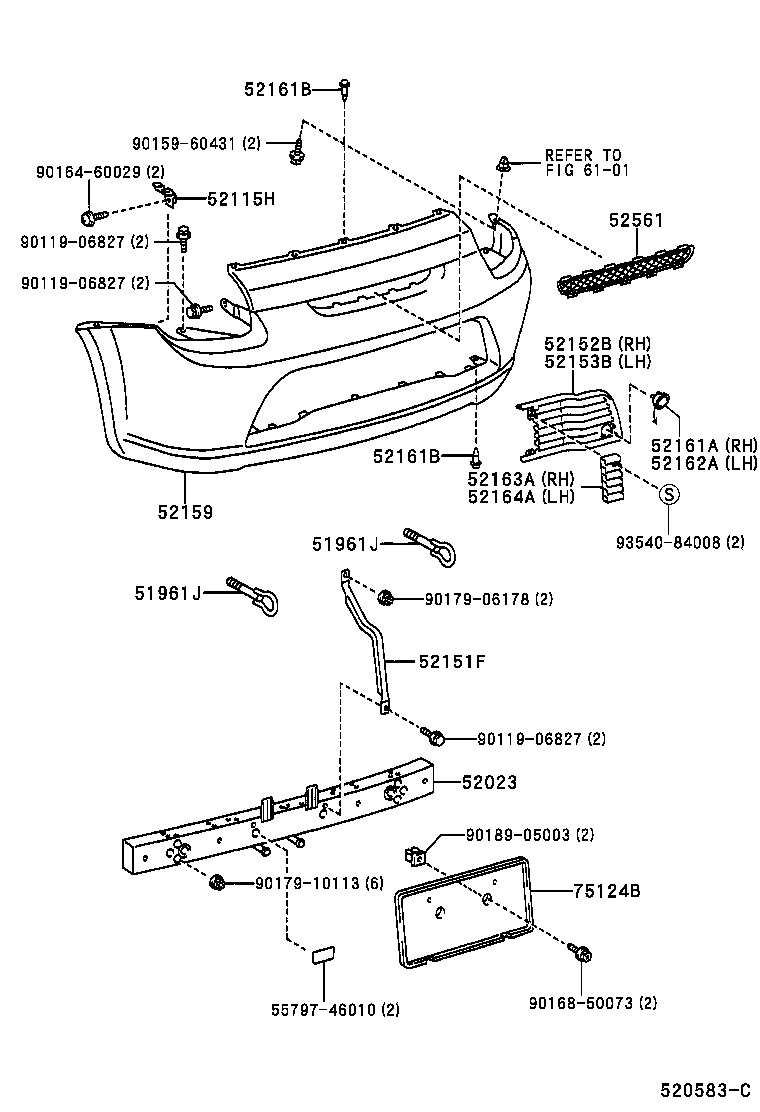  MR2 |  REAR BUMPER BUMPER STAY