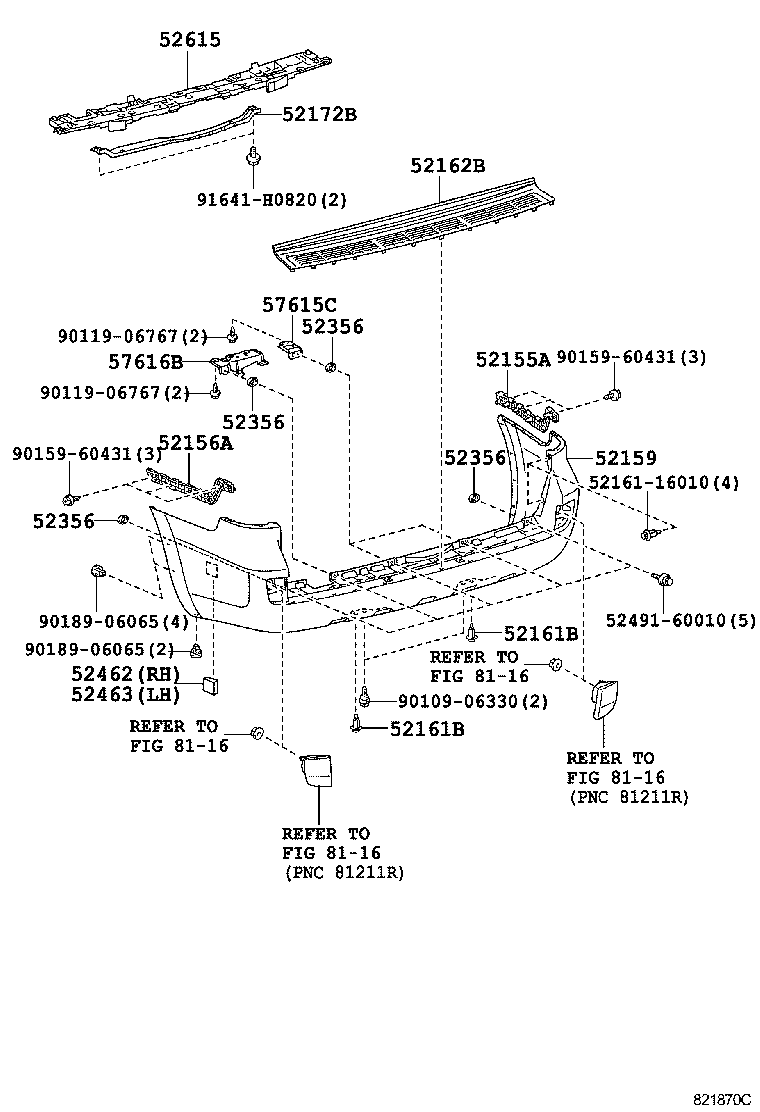  LX570 |  REAR BUMPER BUMPER STAY