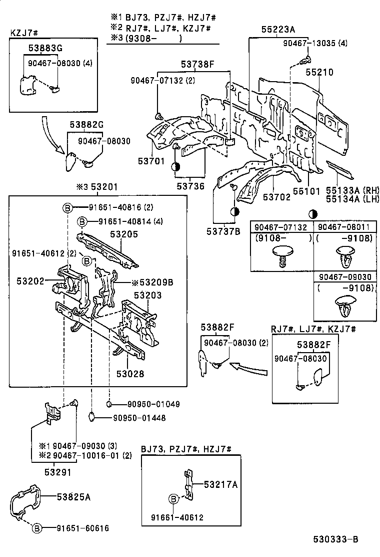  LAND CRUISER 70 |  FRONT FENDER APRON DASH PANEL