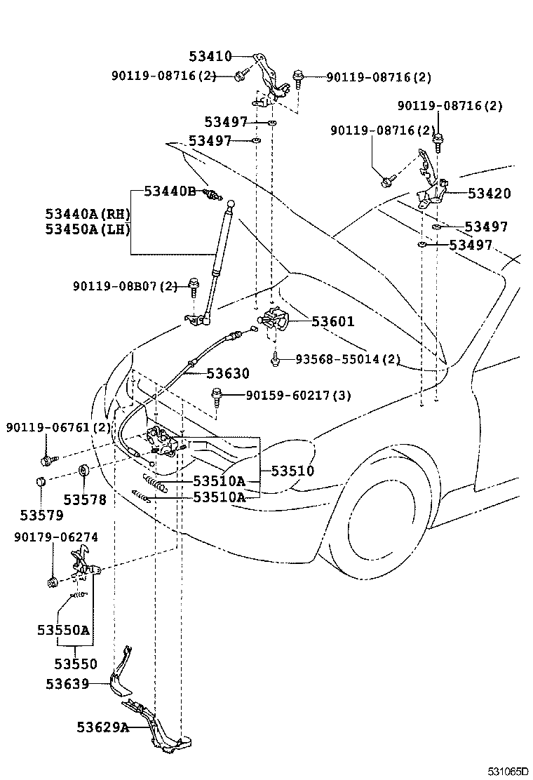  SC430 |  HOOD LOCK HINGE