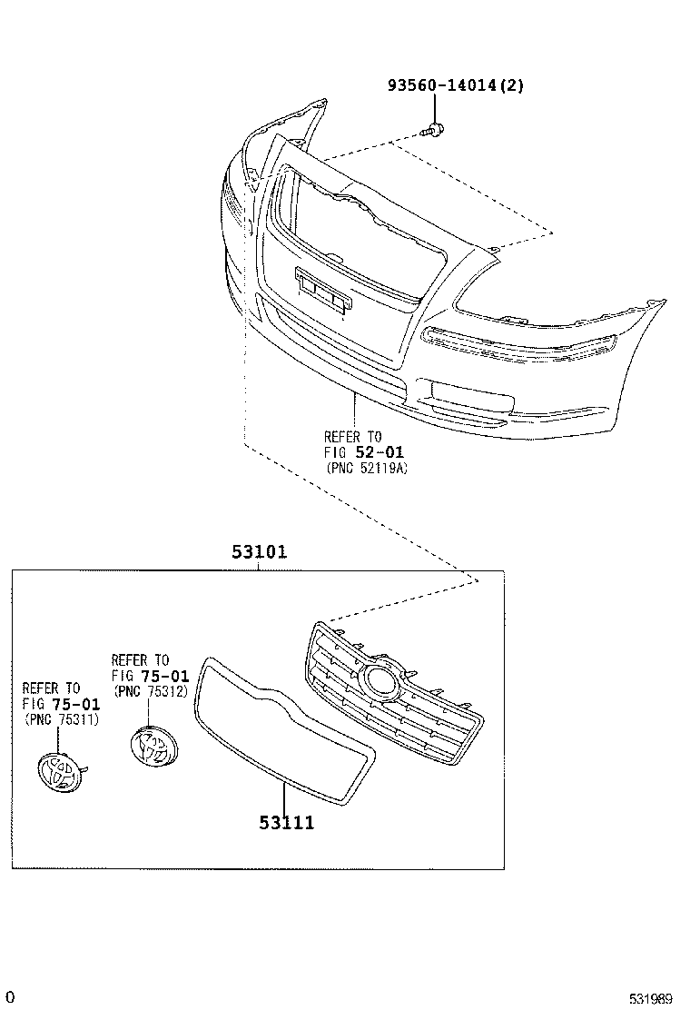  AVENSIS |  RADIATOR GRILLE