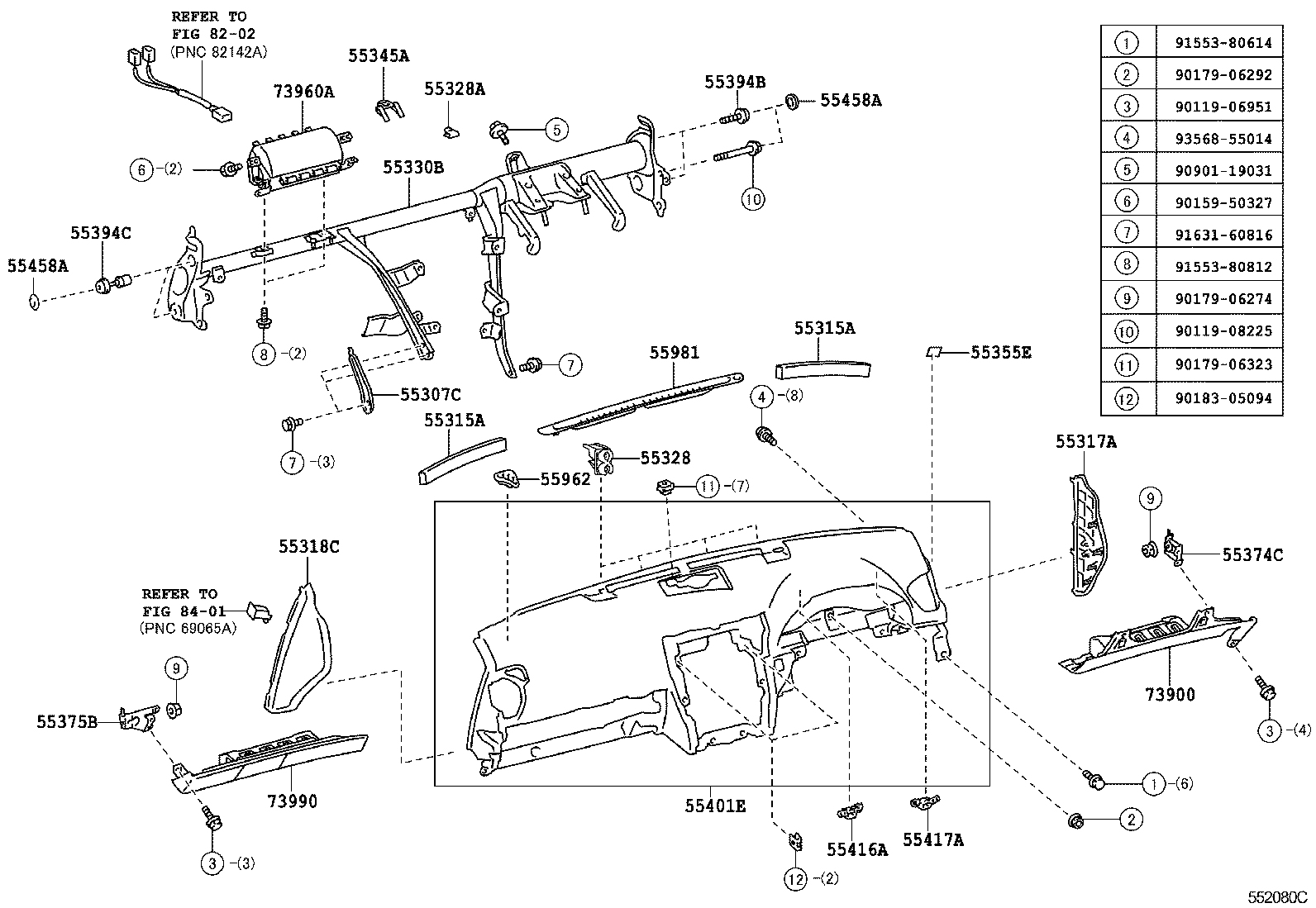  IS F |  INSTRUMENT PANEL GLOVE COMPARTMENT