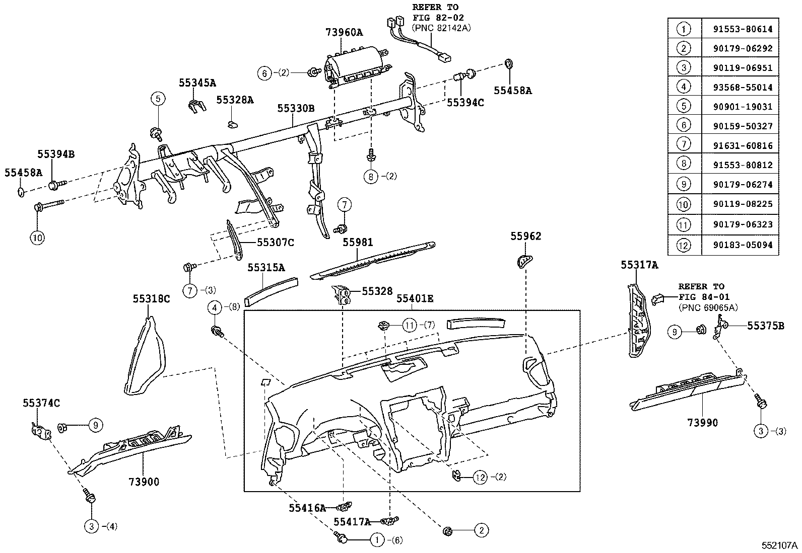  IS F |  INSTRUMENT PANEL GLOVE COMPARTMENT