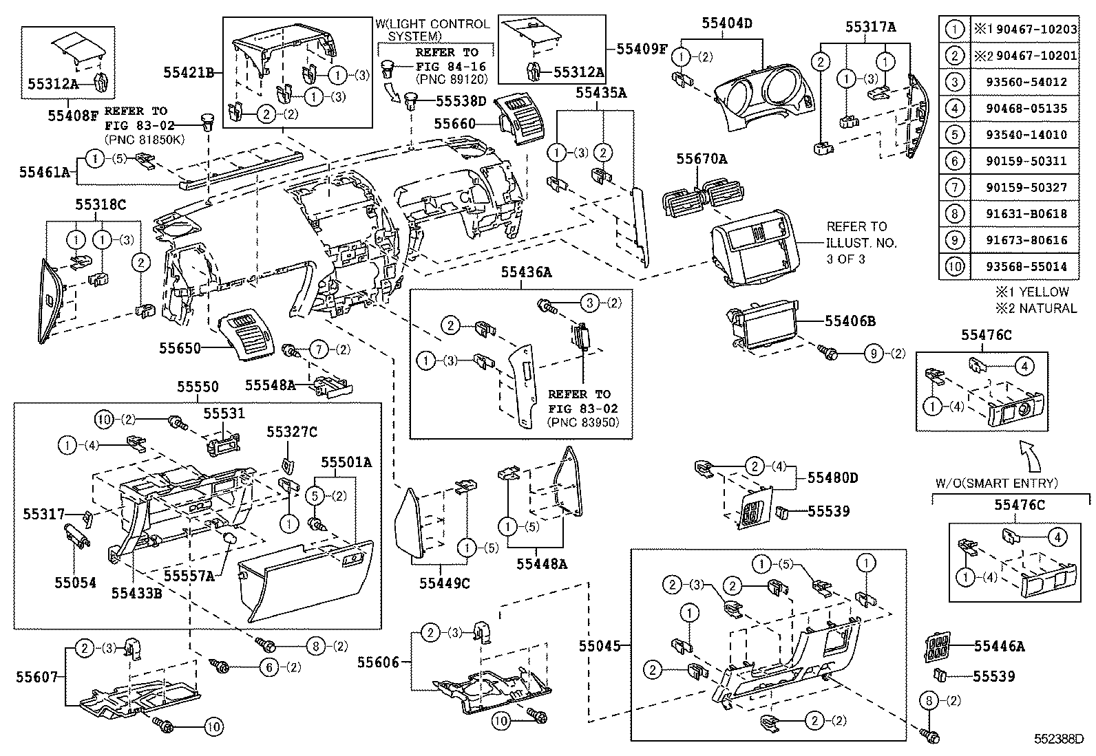  LAND CRUISER 150 |  INSTRUMENT PANEL GLOVE COMPARTMENT