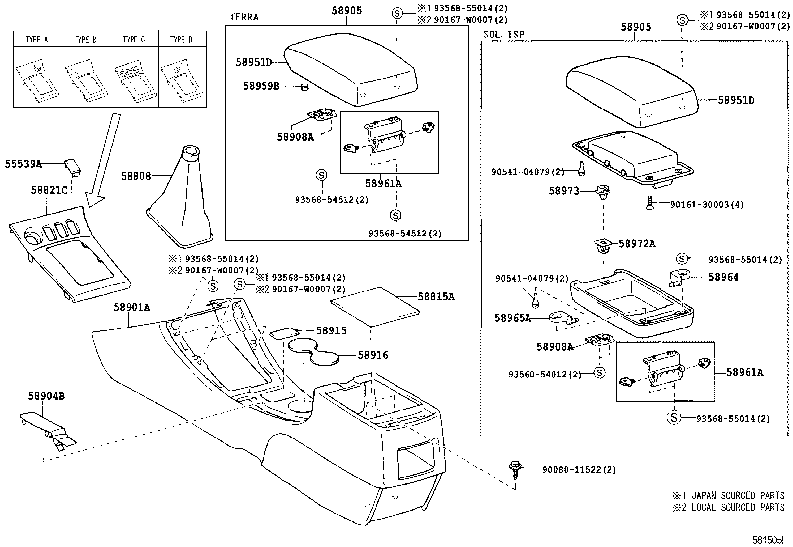  COROLLA |  CONSOLE BOX BRACKET