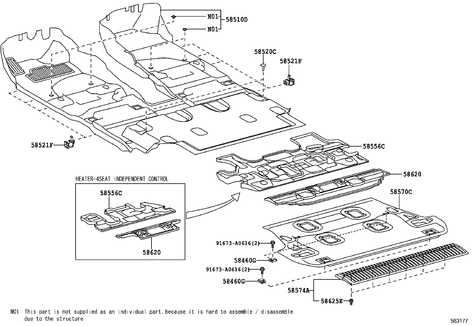  LAND CRUISER 200 202 |  FLOOR MAT SILENCER PAD