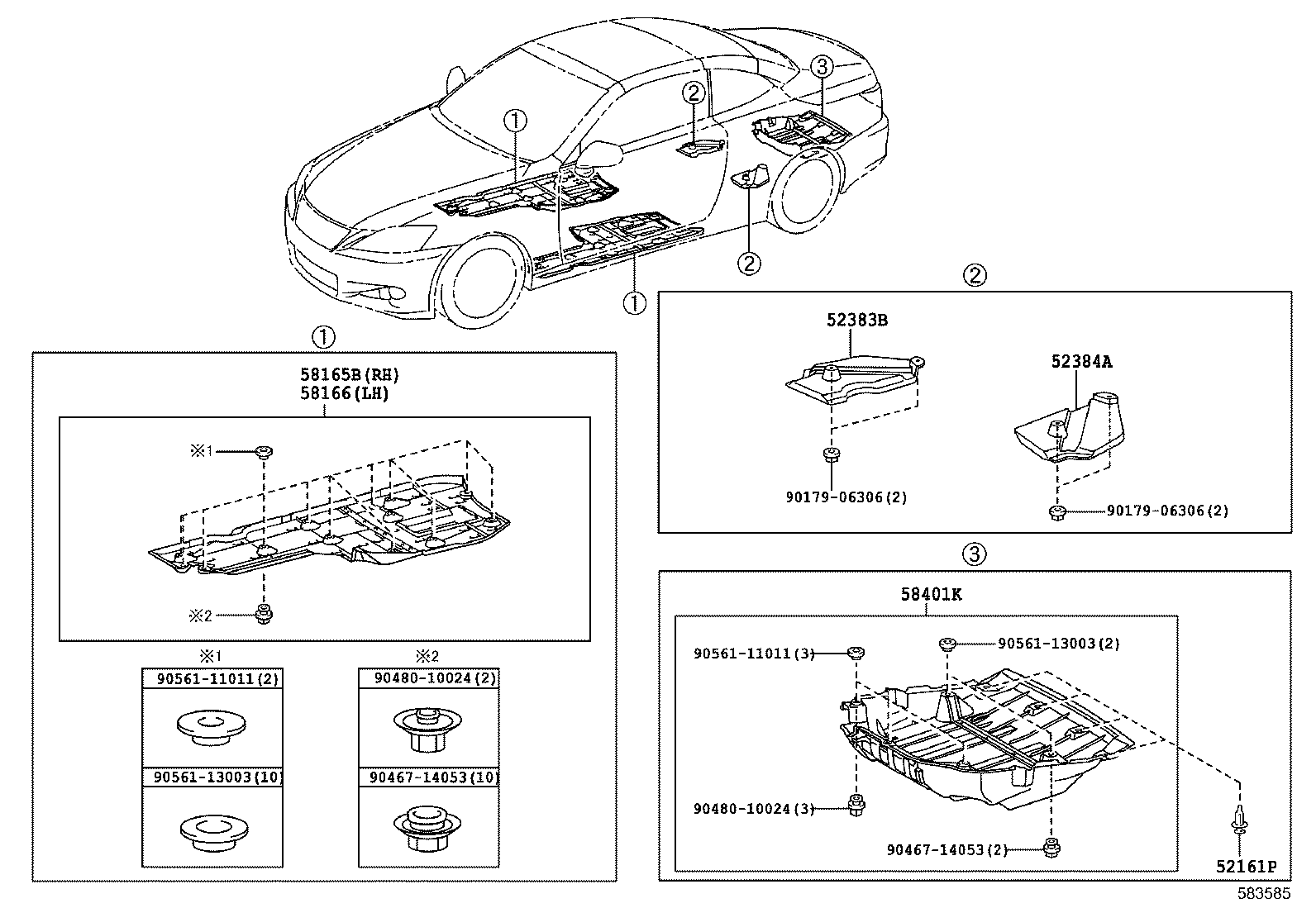  IS250C |  FLOOR PAN LOWER BACK PANEL